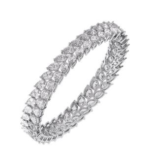 Gaia Luxe 32 Carat Lab Grown Diamond Bangle in 18k White Gold