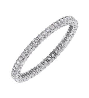 Gaia Luxe 20 Carat Lab Grown Diamond Bangle in 18k White Gold