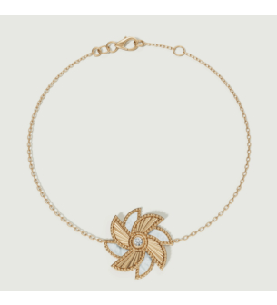 Farfasha Bliss 18k Yellow Gold Diamond & White Mother of Pearl Bracelet