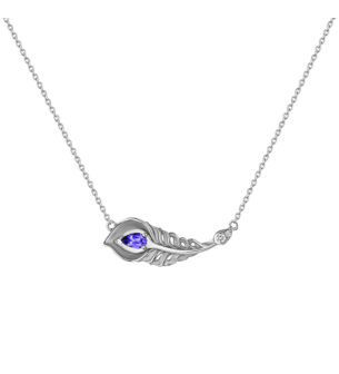 Carrera Y Carrera Pendant "Mistral" Mini 18Kt White Gold, Diamonds And Tanzanites