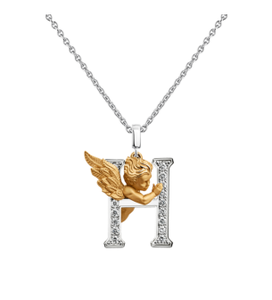 Carrera Y Carrera Pendant Mi Angel H, 18Kt Yellow/White Gold And Diamonds