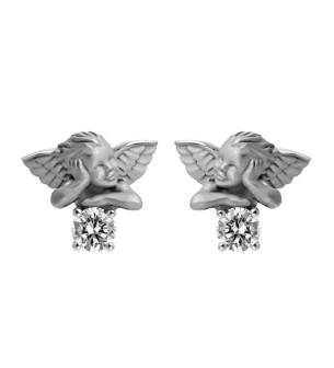 Carrera Y Carrera Earrings Solitario My Angel 18Kt White Gold And Diamond