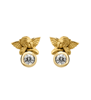 Carrera Y Carrera Earrings Solitario My Angel 18Kt Yellow Gold And Diamonds