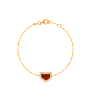 سوار دوم آرت ديكو من الذهب الوردي عيار 18 قيراط مرصع بالألماس