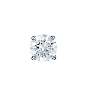 Gaia Solitaire 1 Carat Diamond Stud Earrings in 18K White Gold 