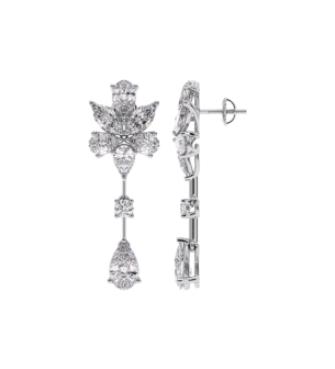 Gaia Luxe 5 Carat Lab Grown Diamond Earrings in 18k White Gold