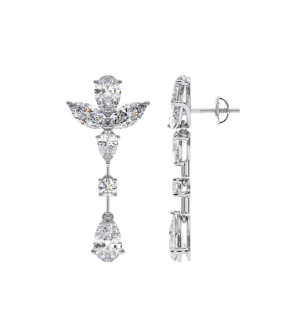 Gaia Luxe 4 Carat Lab Grown Diamond Earrings in 18k White Gold