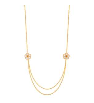 Farfasha Petali Del Mare Flower Tiered Necklace Yellow Gold 
