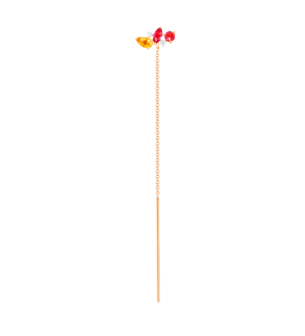 Fireworks Sparks Drop Chain Earrings in 18K Rose Gold 