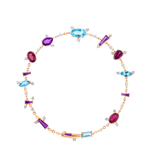 Fireworks Aerial Semi Precious  Bracelet in 18K Rose Gold