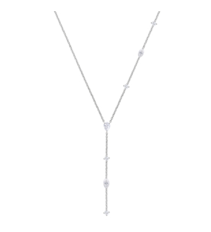 Fireworks Sparkles 18k White Gold Diamond Necklace