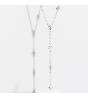 Fireworks Sparkles 18k White Gold Diamond Necklace