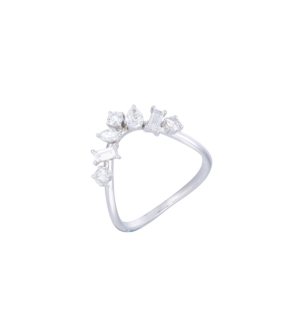 Fireworks Sparkles 18k White Gold Diamond Ring