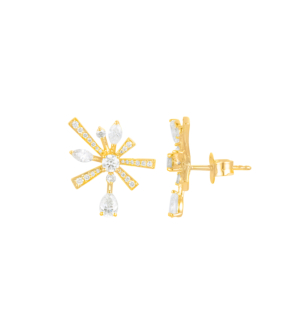 Fireworks Sparkles 18k Yellow Gold Diamond Earrings