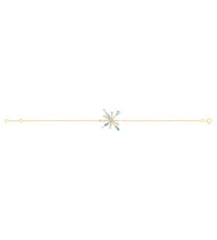 Fireworks Sparkles 18k Yellow Gold Diamond, Blue Topaz & London Topaz Bracelet