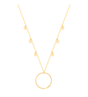 Galeria Disc 18k Yellow Gold Necklace