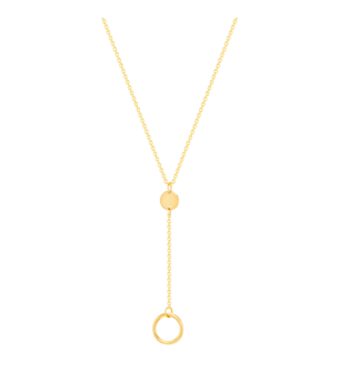 Galeria Disc 18k Yellow Gold Necklace