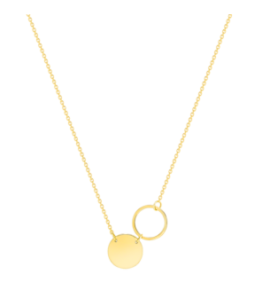 Galeria Disc 18k Yellow Gold Necklace