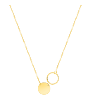 Galeria Disc 18k Yellow Gold Necklace