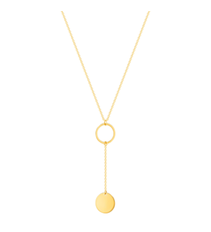 Galeria Disc 18k Yellow Gold Necklace