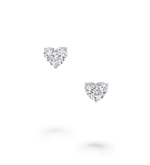 Graff Heart Shape Diamond Stud Earrings