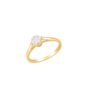 Heart to Heart  18K Yellow Gold Diamond Ring