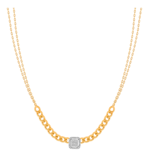 Havana Miami Necklace In 18K Rose Gold And Studded With Diamond