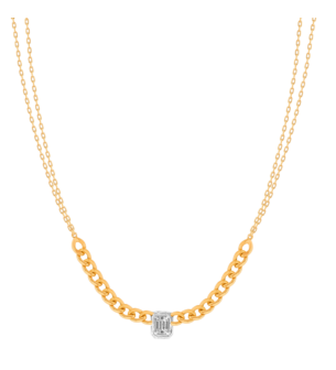 Havana Miami Necklace In 18K Rose Gold And Studded With Diamond