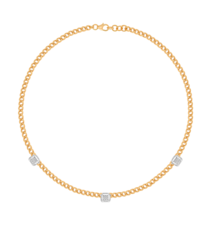 Havana Miami Necklace In 18K Rose Gold And Studded With Diamond