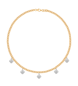 Havana Miami Necklace In 18K Rose Gold And Studded With Diamond