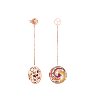 Jal Sunset Waves 18K Rose Gold Earrings 