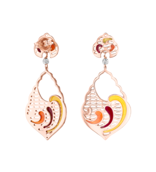 Jal Summer Sunset Waves 18K Gold Earrings