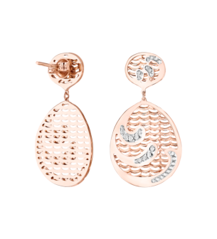 Jal Shining Waves 18K Rose Gold Earrings