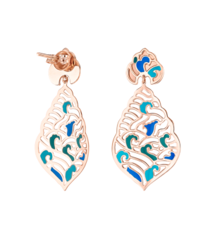 Jal Midnight Waves 18K Rose Gold Earrings