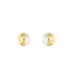 Kiku Glow Luna 18k Gold Freshwater Pearl Earrings