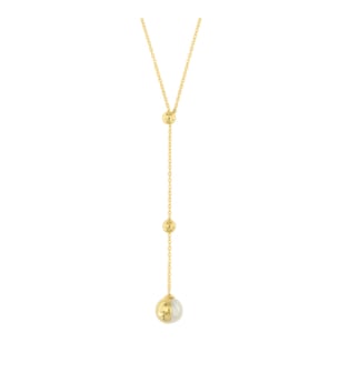 Kiku Glow Luna 18k Gold Freshwater Pearl Necklace