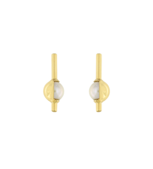 Kiku Glow Luna 18k Gold Freshwater Pearl Earrings