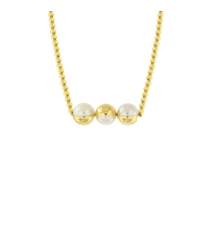 Kiku Glow Luna 18k Gold Freshwater Pearl Necklace