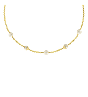 Kiku Glow Luna 18k Gold Freshwater Pearl Necklace