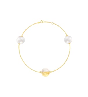 Kiku Glow Luna 18k Yellow Gold Pearl Bracelet