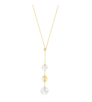 Kiku Glow Luna 18k Yellow Gold Pearl Necklace