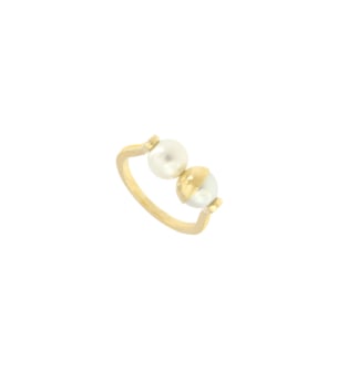Kiku Glow Luna 18k Yellow Gold Pearl Ring