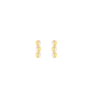 Kiku Glow Luna 18k Yellow Gold Pearl Earrings