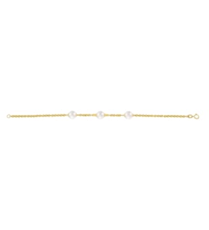 Kiku Glow Luna 18k Yellow Gold Pearl Bracelet