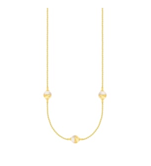 Kiku Glow Luna 18k Yellow Gold Pearl Necklace