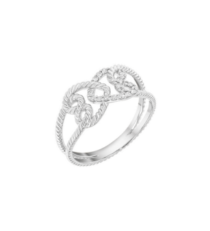 Forget Me Knot Half Diamond Knot Ring