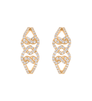 Forget Me Knot Full Diamond Knot Earrings