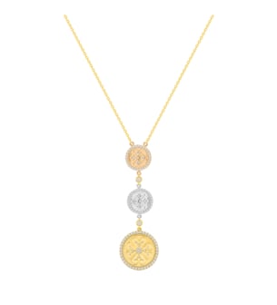 Lace Oria 18k Yellow, White and Rose Gold Necklace