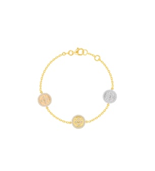 Lace Oria 18k Yellow, White and Rose Gold Bracelet