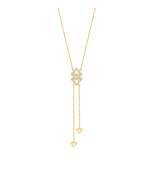 Lace Arabesque 18K Yellow Gold Diamond Necklace
